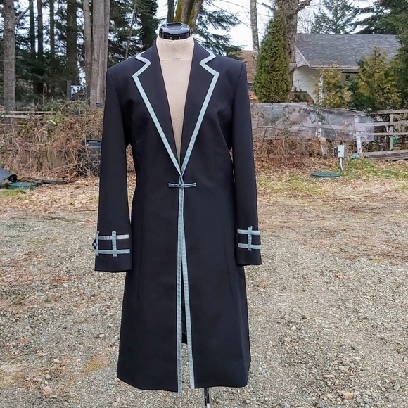 Strawberry Jill Jackets & Blazers - 🎁2 for $30🎁 100% Silk Asian Inspired Navy Jacket